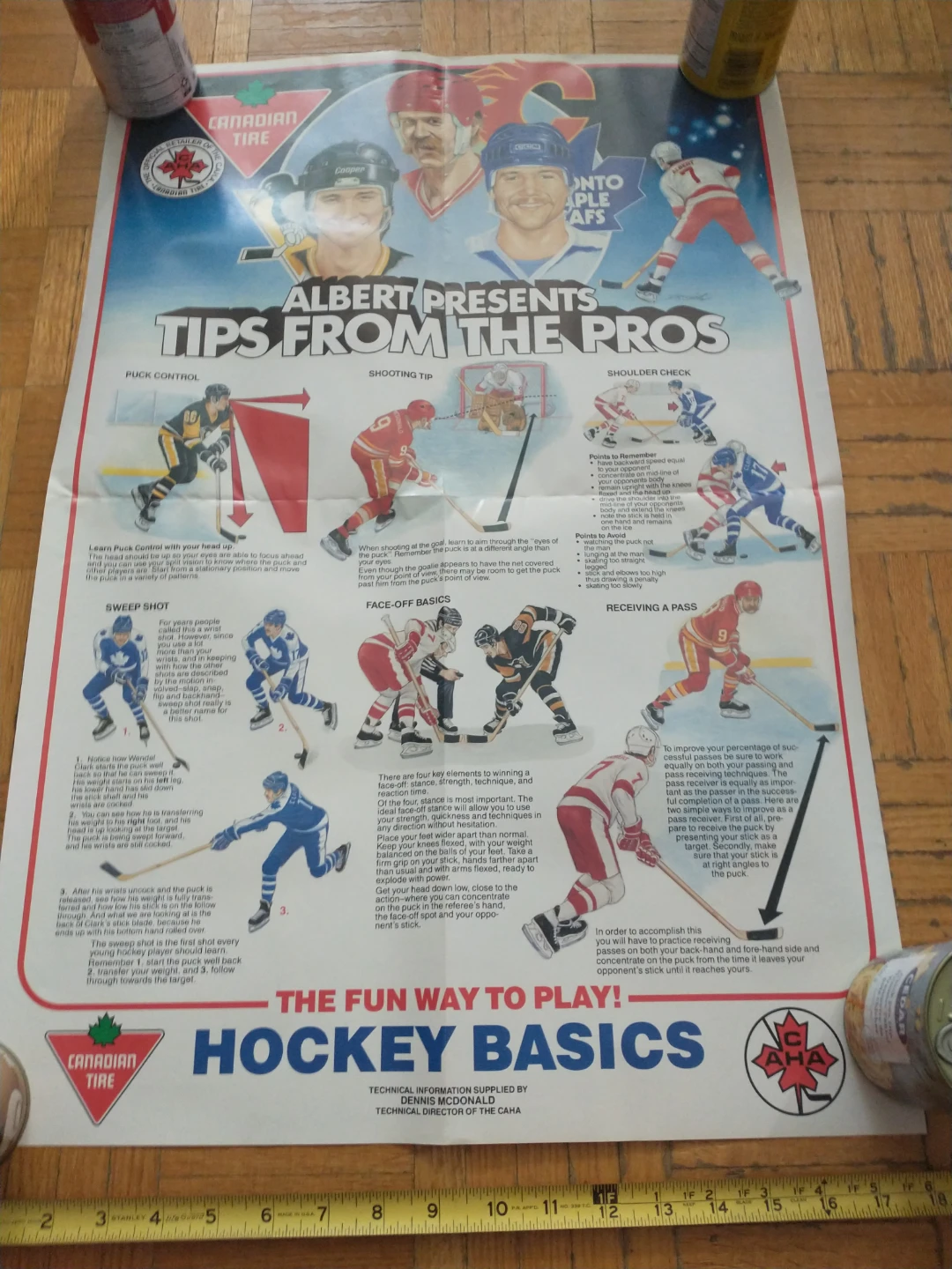 1985 Canadian Tire Vintage 27 x 18" Hockey Poster - photo 4