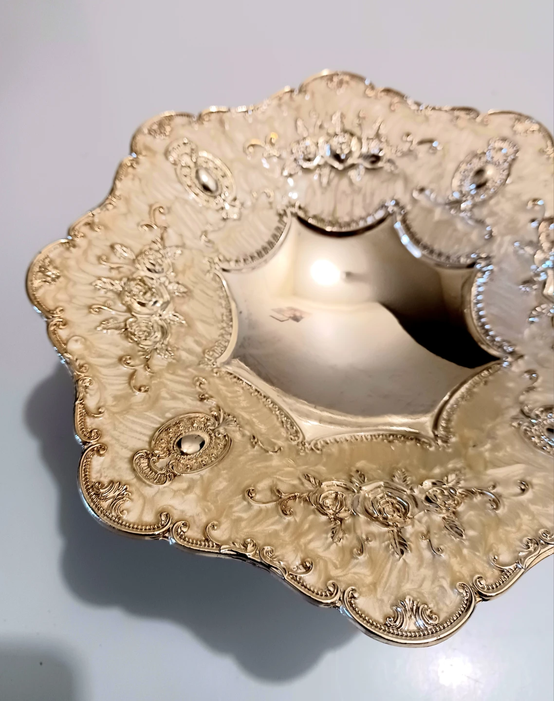 🏈Silver Plated Decorative Pedestal Bowl - photo 4