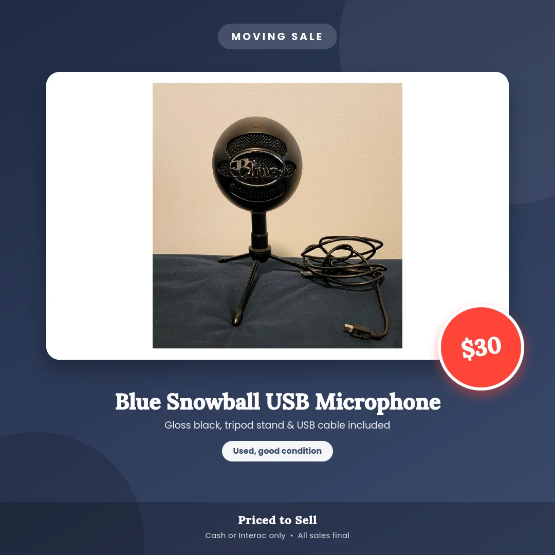 Blue Snowball USB Microphone