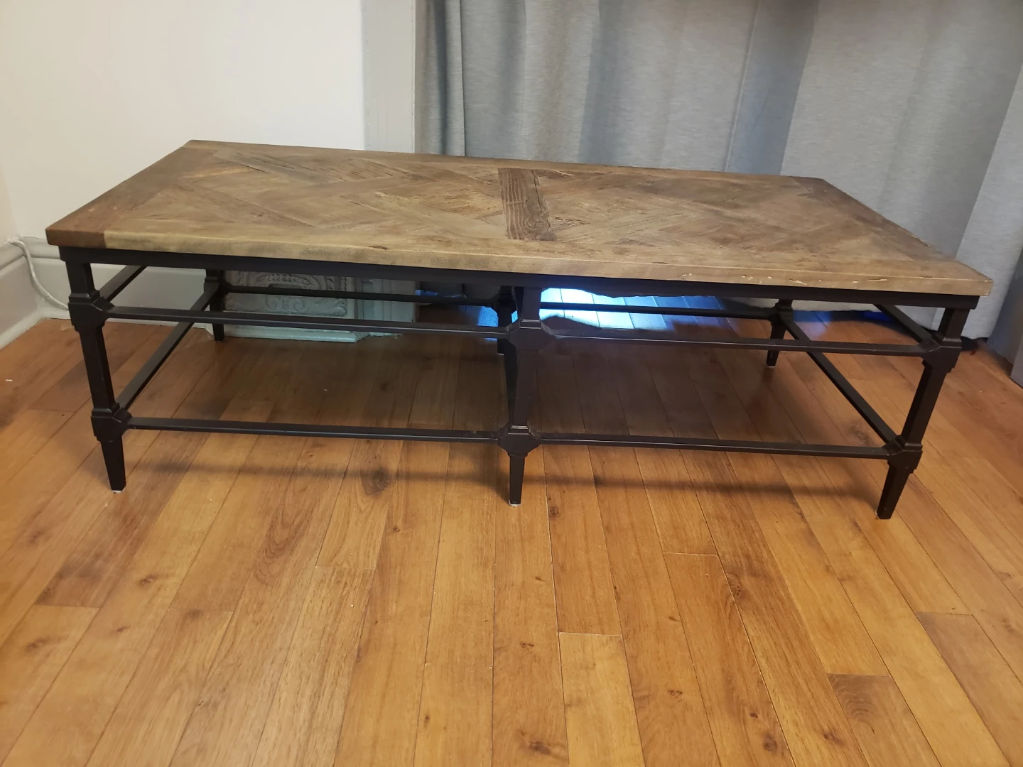 Pottery barn parquet coffee table - photo 3