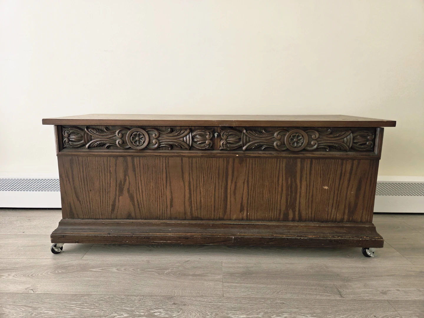 Vintage Brutalist Style "Lane" Rolling Cedar Chest - photo 5