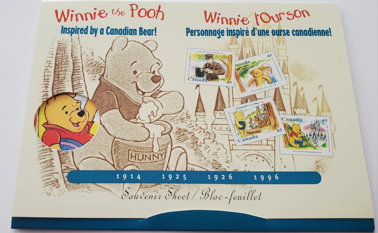 Walt Disney World Winnie the Pooh Commemorative Stamp Sheet - photo 2