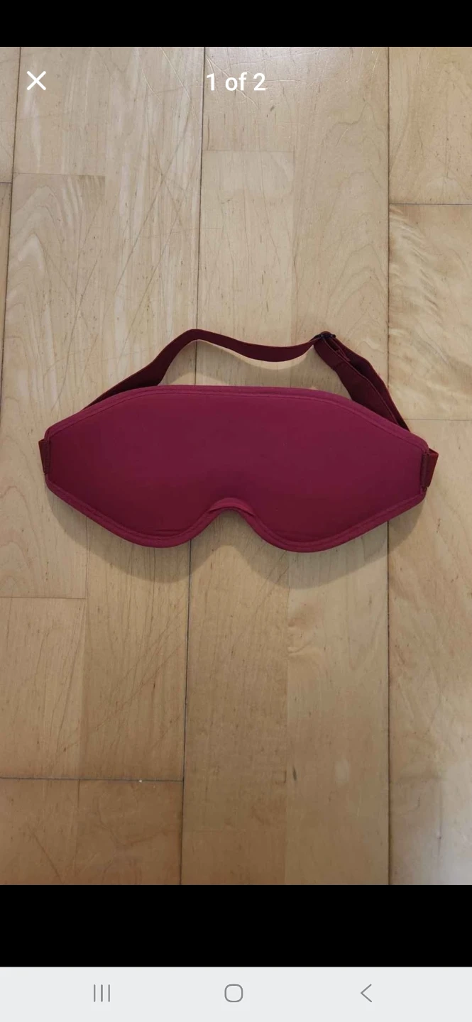 Dark Red Burgandy Blackout Cushion Eye Mask (Brand New)