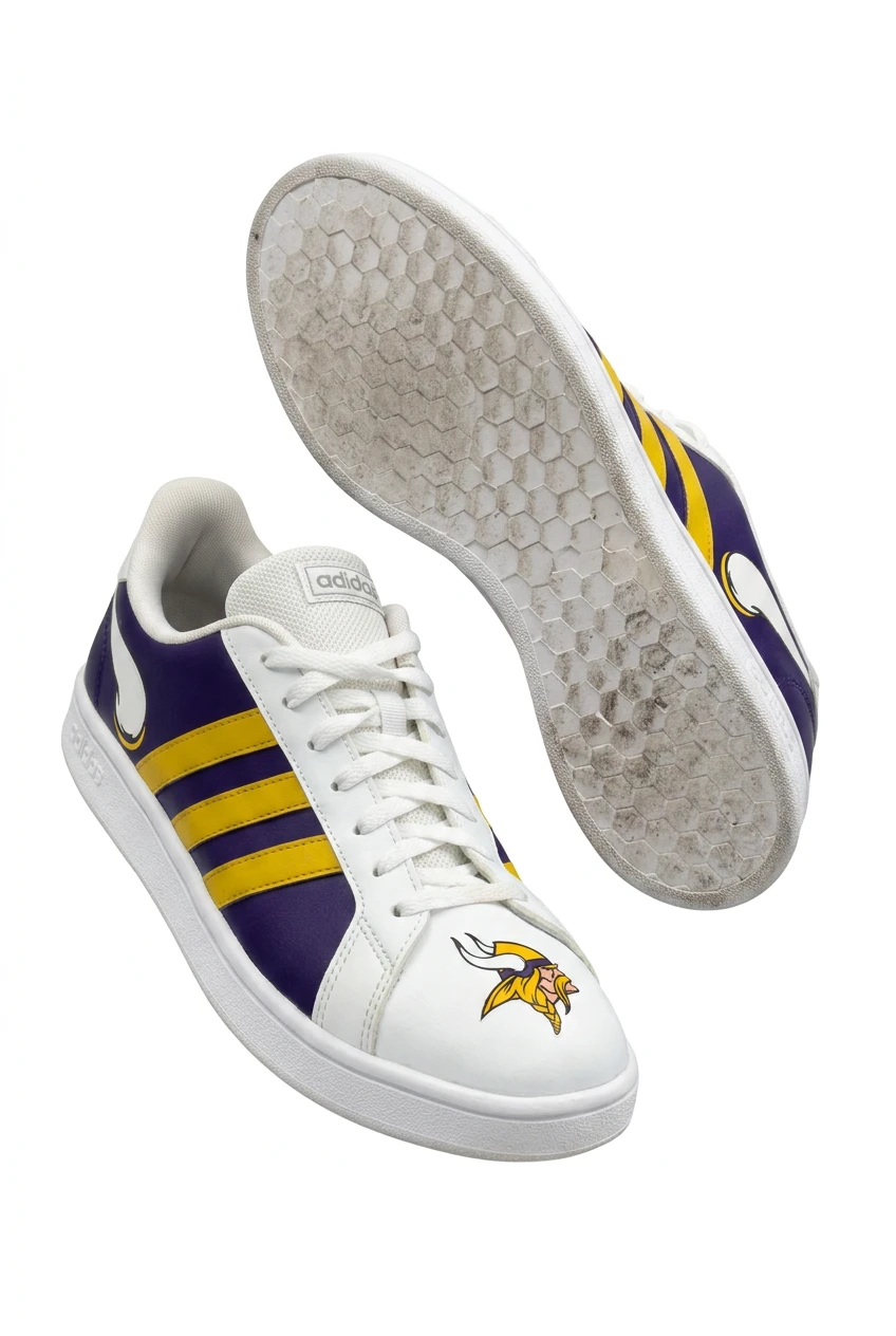 Custom Hand-Painted Adidas Grand Court Sneakers - photo 4