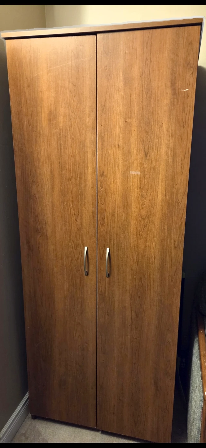 Wooden Two-Door Wardrobe