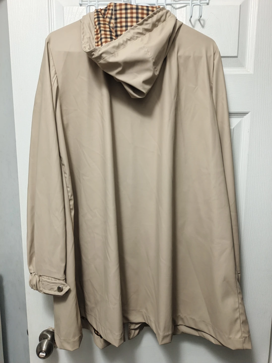 Zara Woman Hooded Rain Jacket - Beige - Large - photo 2
