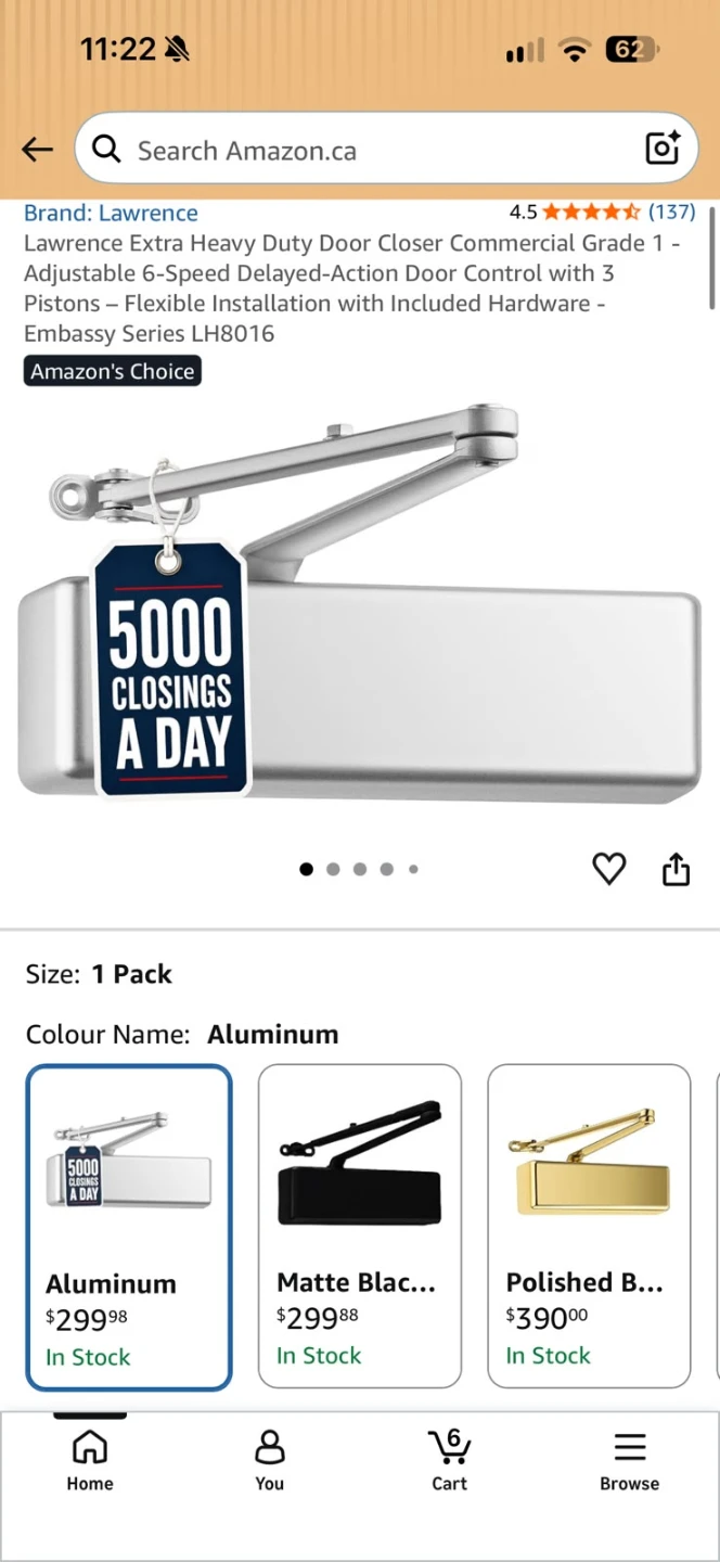 Taymor and Lawrence Door Closers (7pcs) Buy 1 or  All