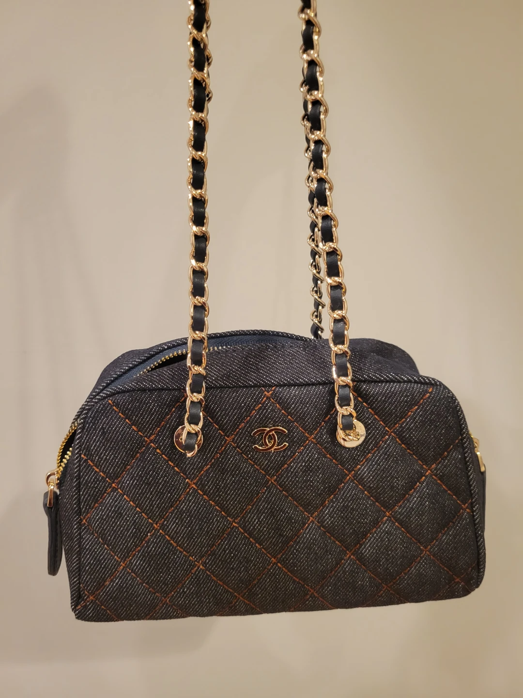 Chanel Denim Quilted Chain Bag
