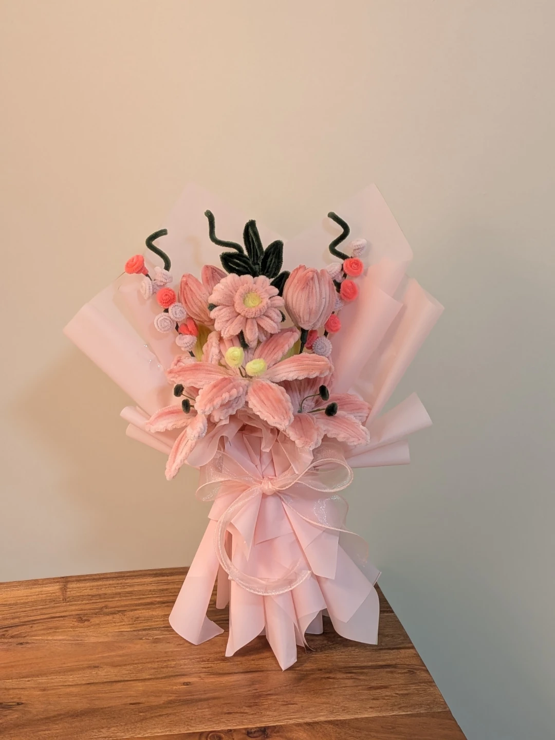 Nush customized Handmade Pipe Cleaner Flower Bouquet