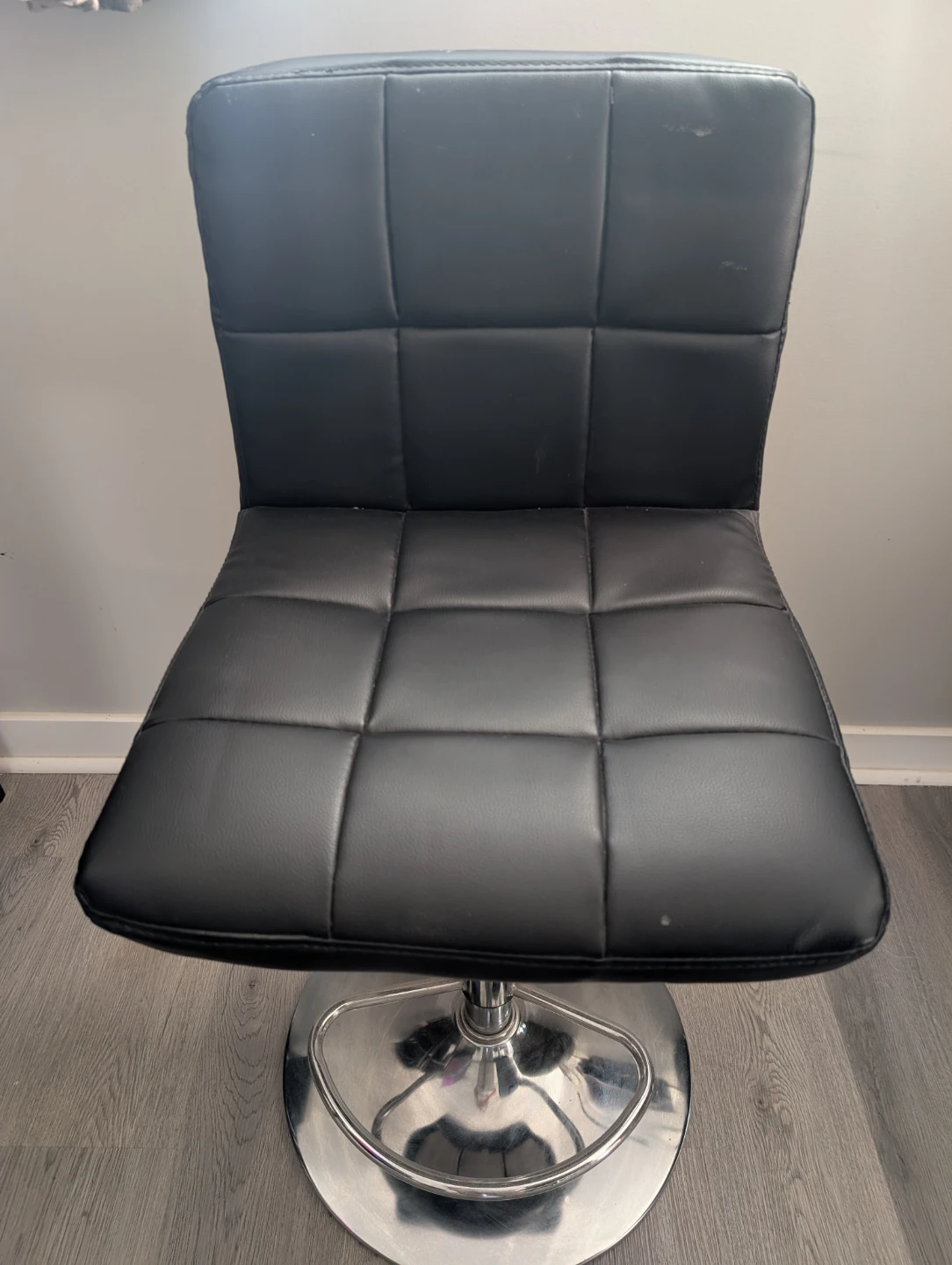 Black Adjustable Swivel Bar Stool - photo 4