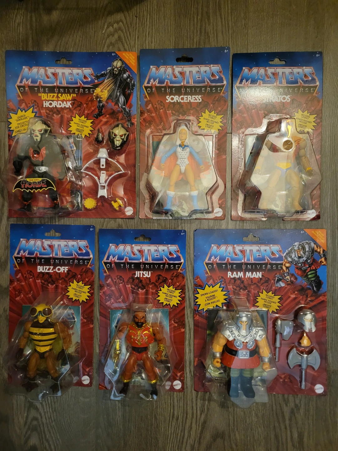 Set of 6 Masters of the Universe Action Figures