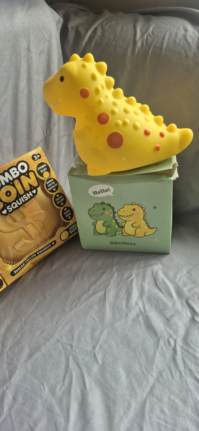 Yellow Jumbo Dinosaur Squishy Toy - photo 2