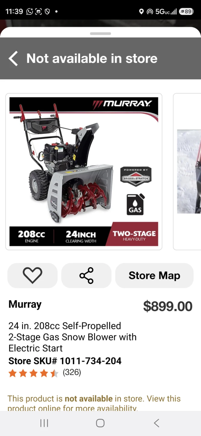 Murray 24-inch 2-Stage Gas Snow Blower - photo 2