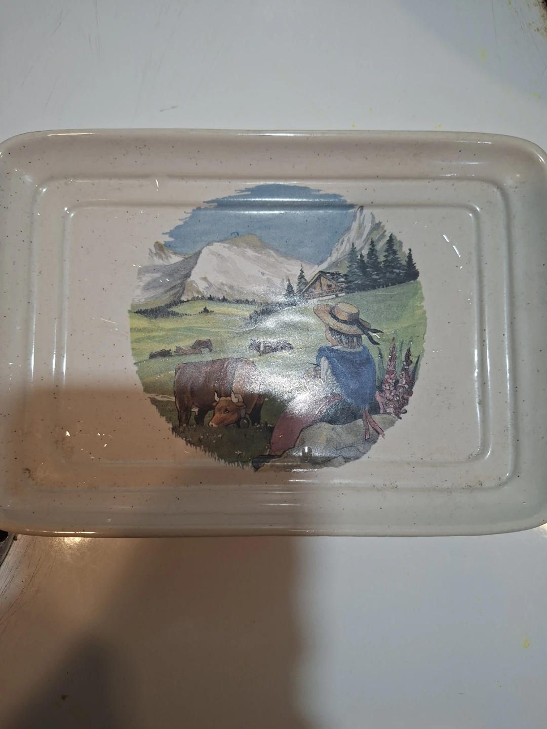Swiss Chalet Decorative Ceramic Platter