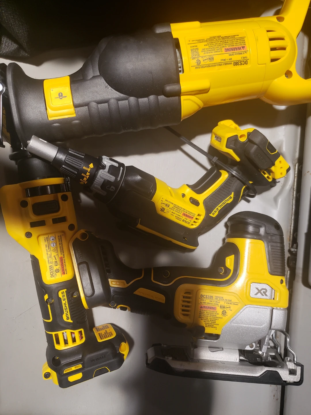 Dewalt cordless power tools.