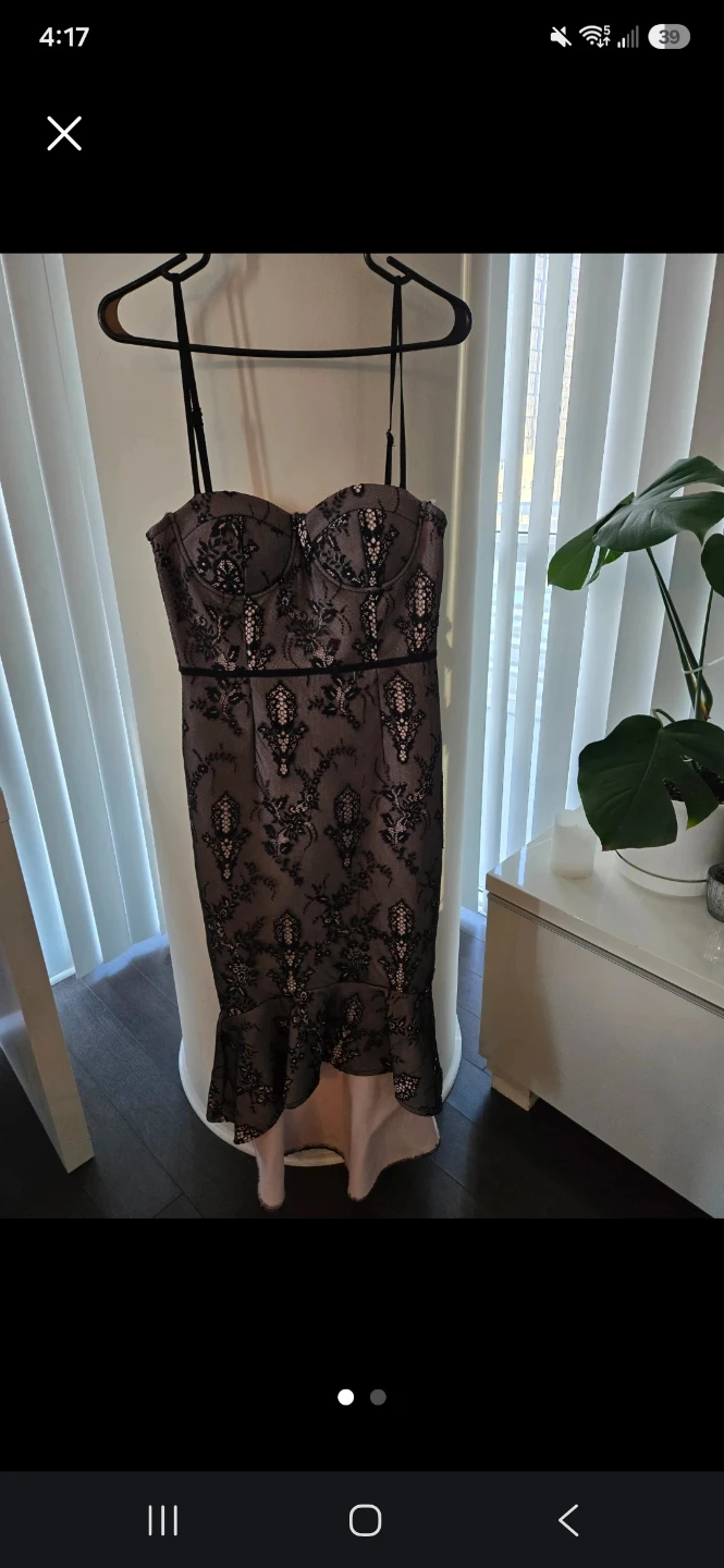 Black Lace Fishtail Dress - photo 4