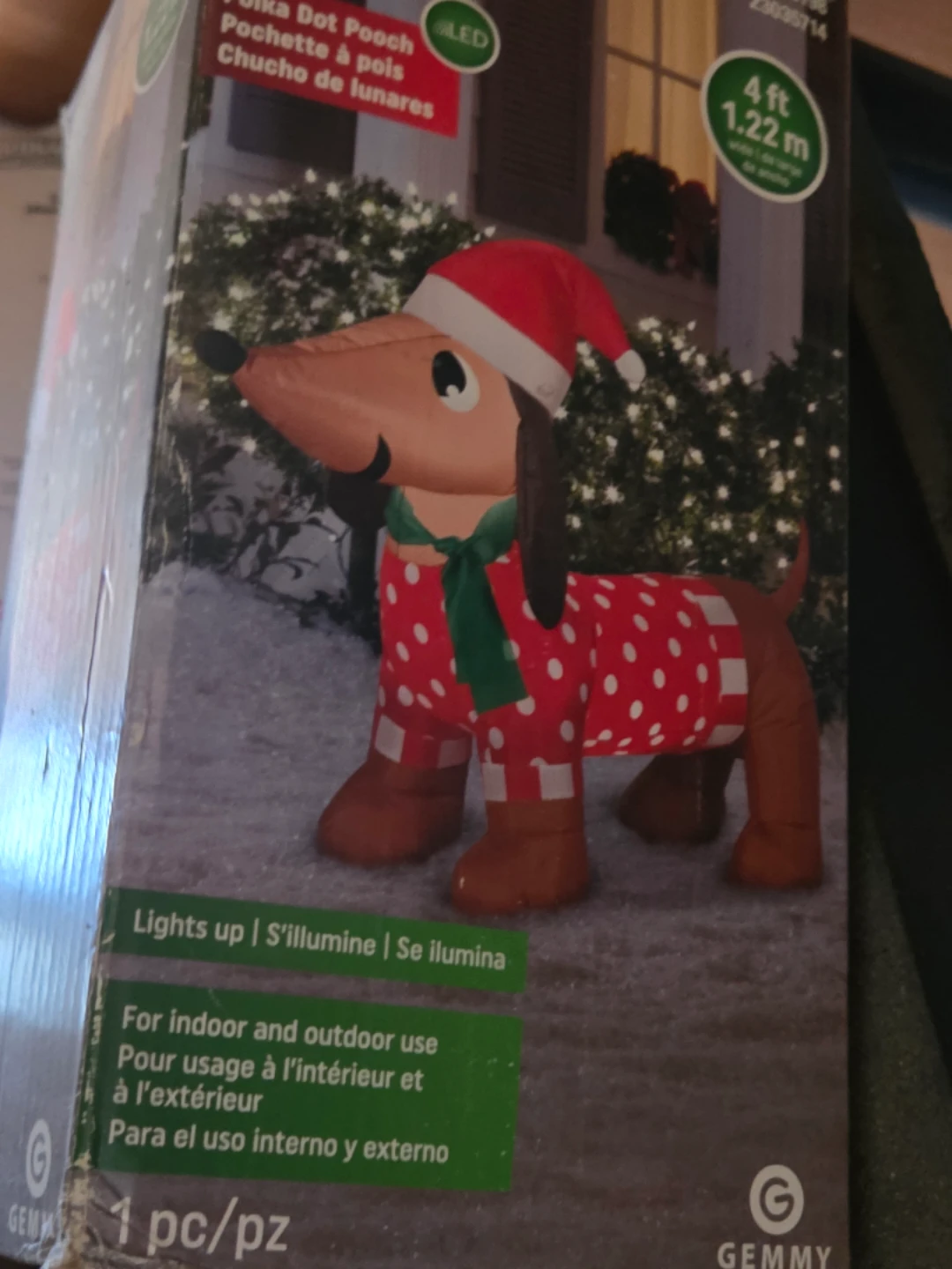 Wiener Dog Chistmas Blowup