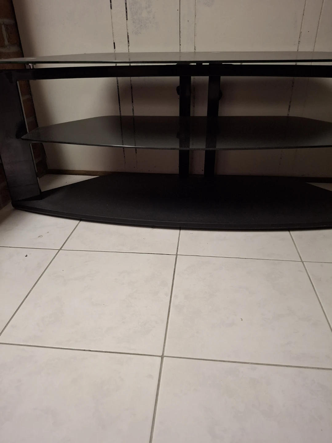 Black Glass TV Stand - photo 2