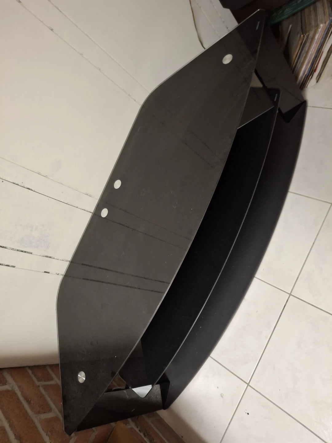 Black Glass TV Stand - photo 3