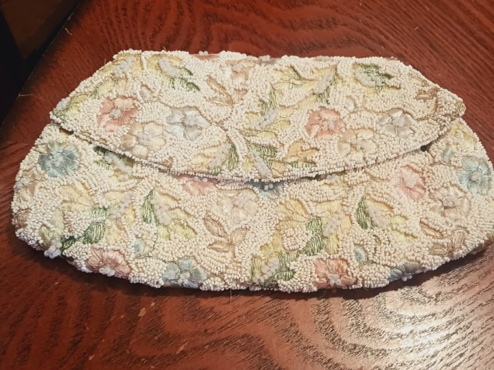 Authentic Art Deco Jolles Beaded Clutch w/ Coin Purse