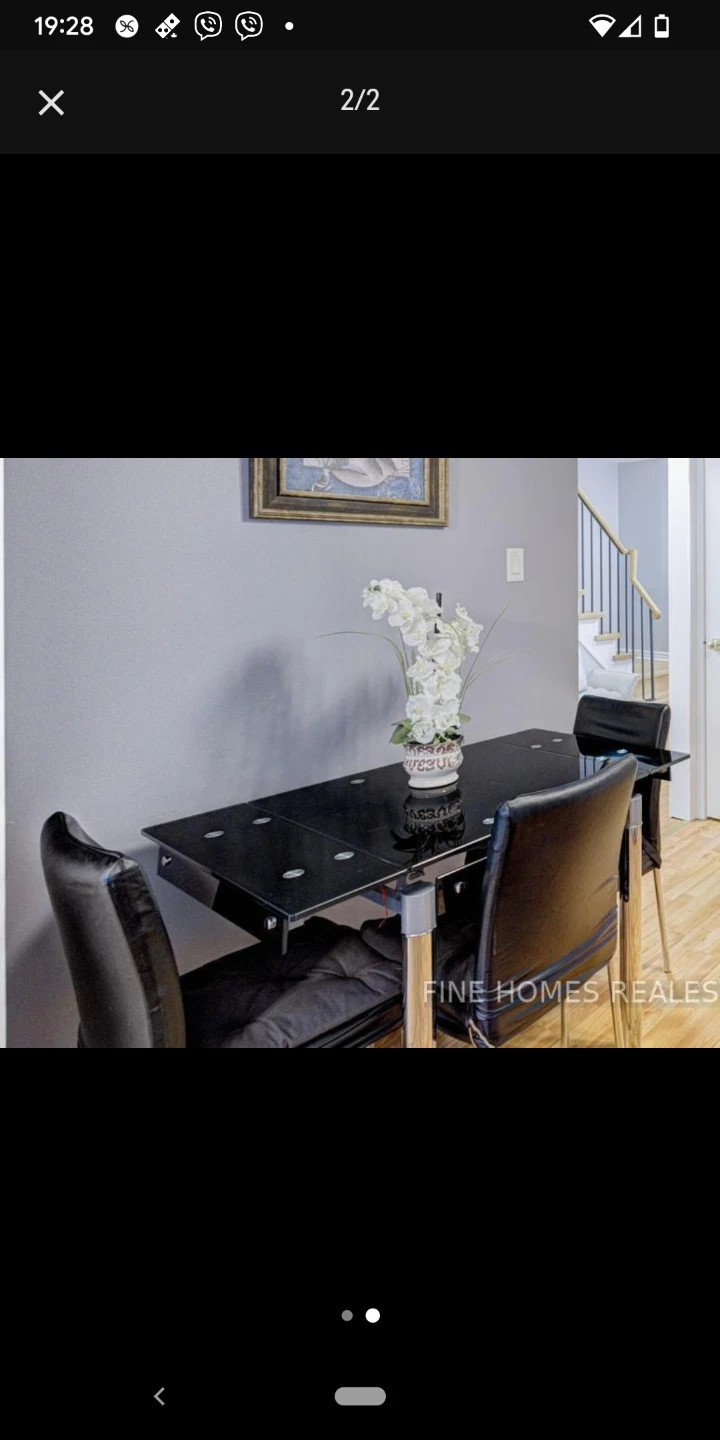 Modern Black Glass Dining Set (Table + 3 Chairs)