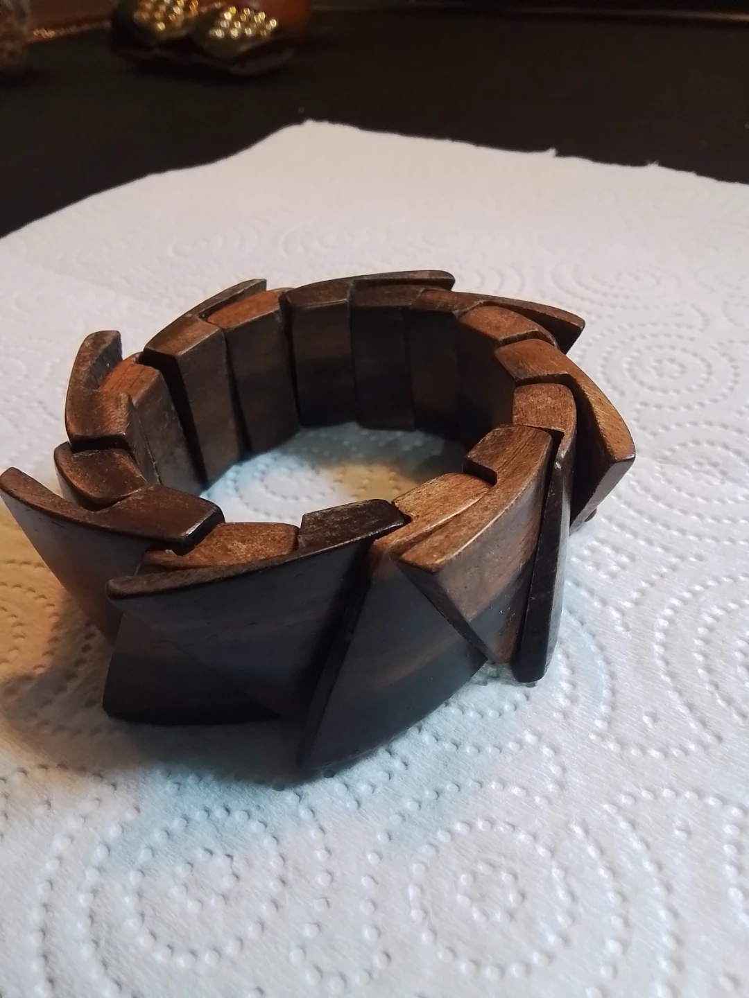 Handcrafted Wooden Modular Interlocking Puzzle Bangle