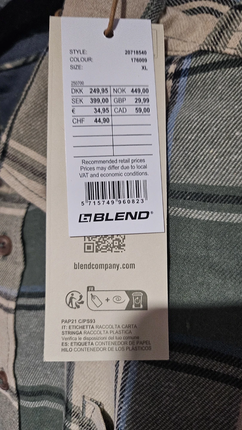 Blend Plaid Regular Fit Shirt Size XL - photo 4