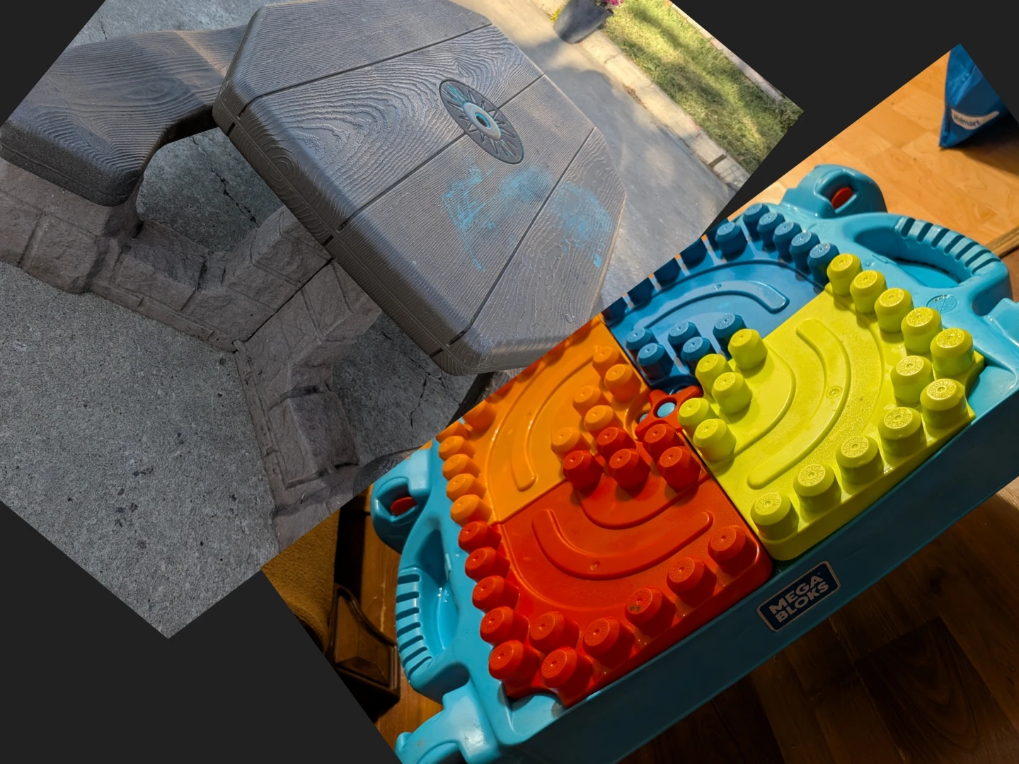 Children's Bench and Lego Table