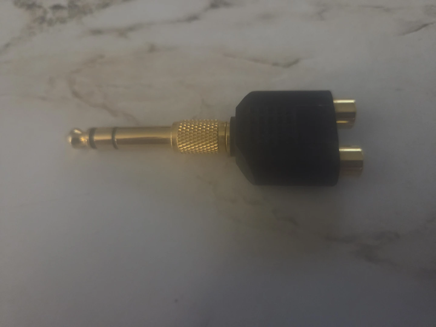 6.35mm Stereo Plug to Dual RCA Jack Adapter
