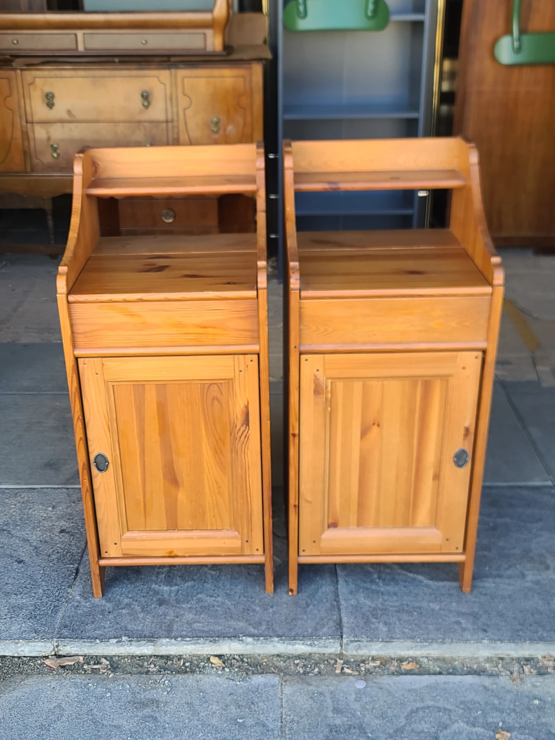 Pair of Pine Bedside Cabinets