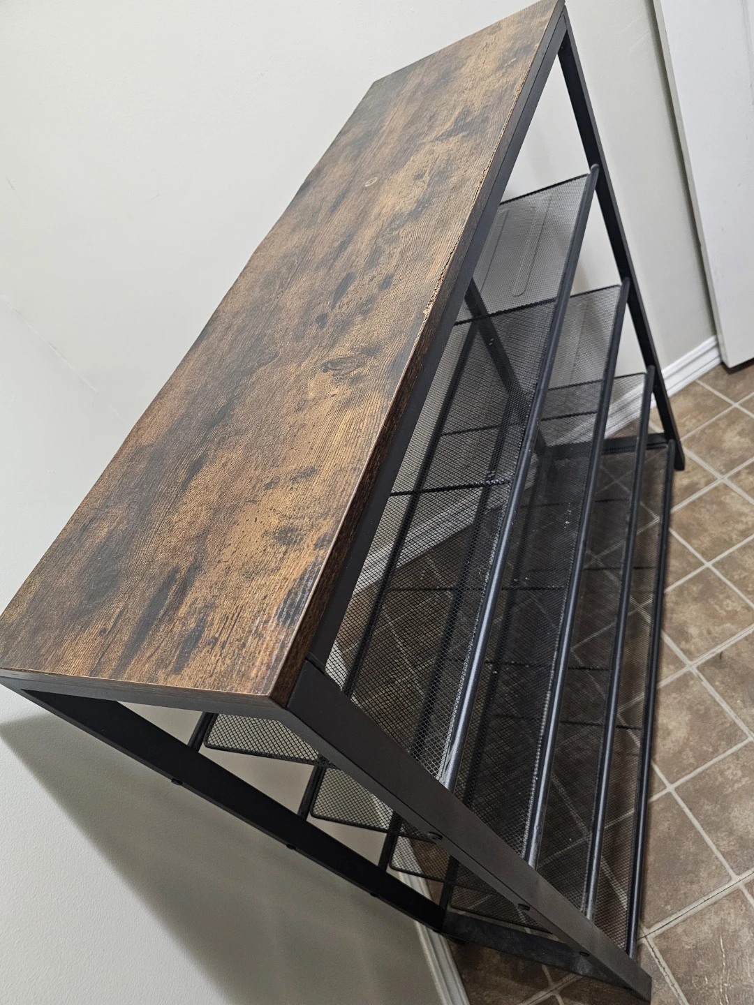 Industrial Metal Shoe Rack - photo 3