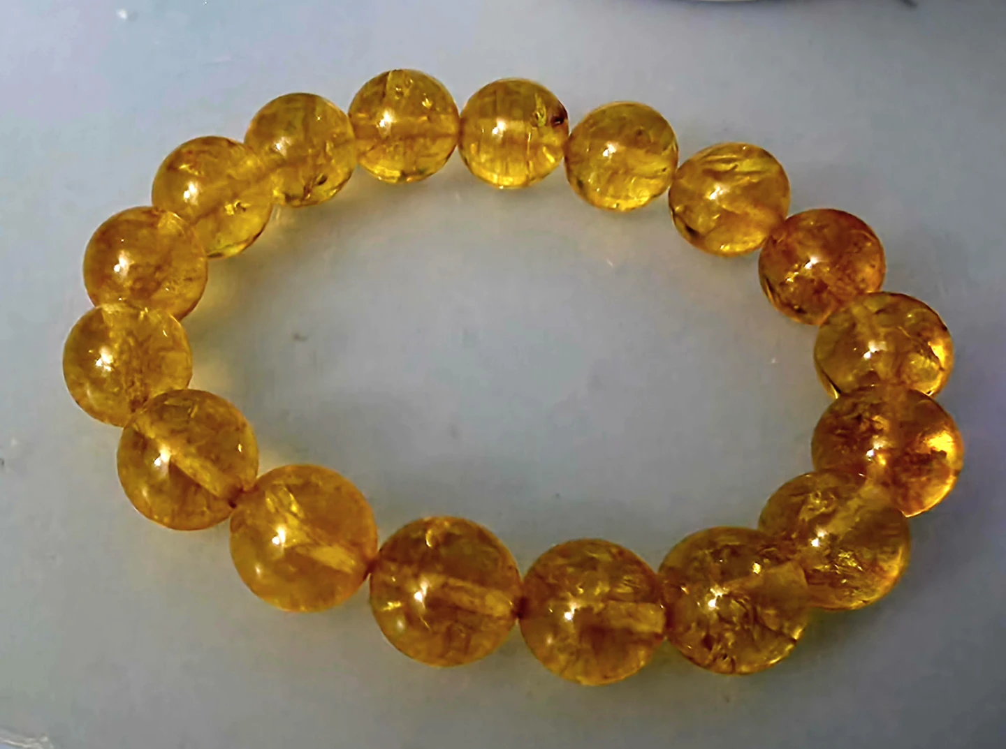 Citrine yellow crystal Bead Bracelet