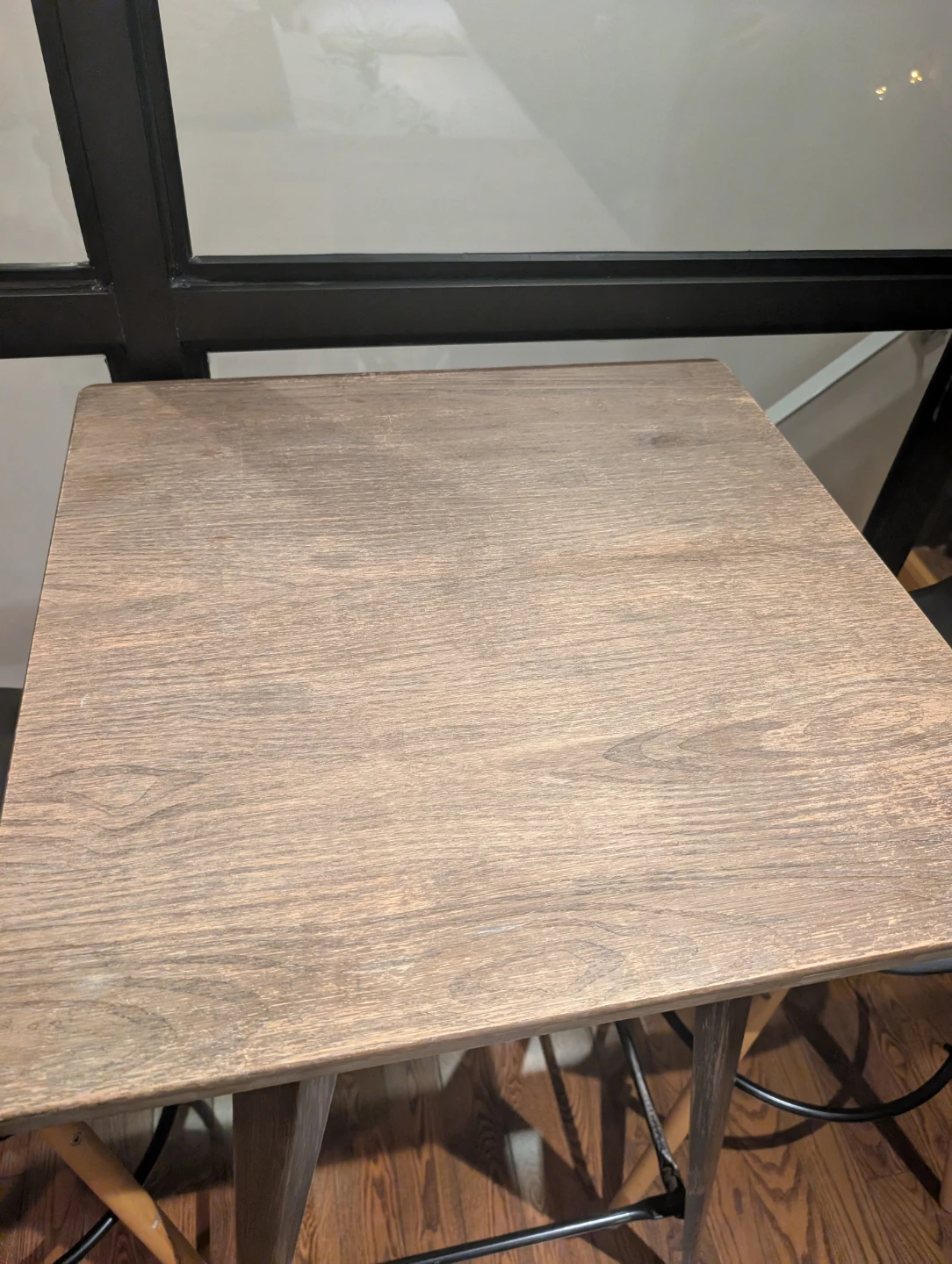 Black Bar Table and Two Stools Set - photo 3
