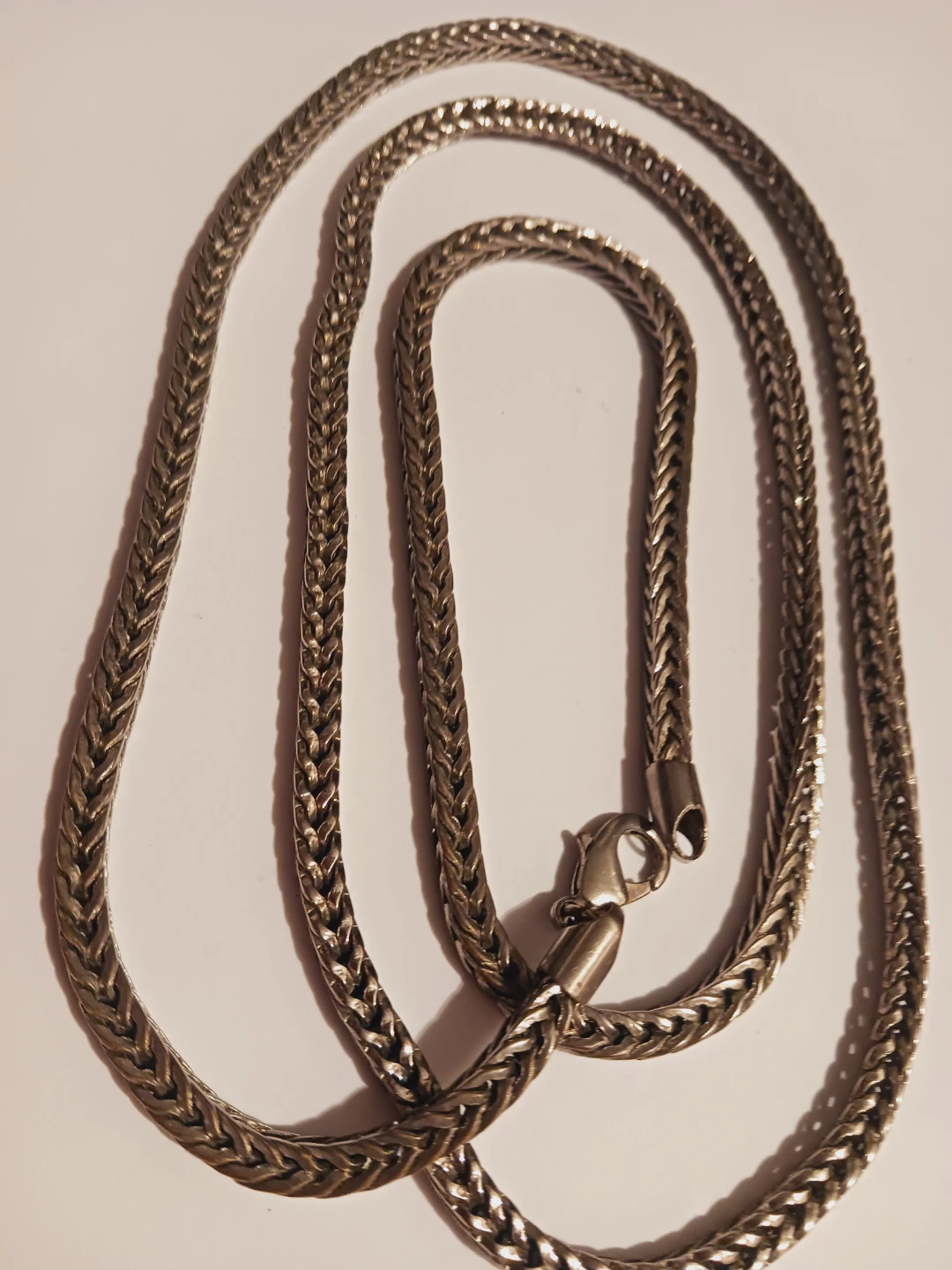 Long Thick Silver Chain Necklace - photo 2