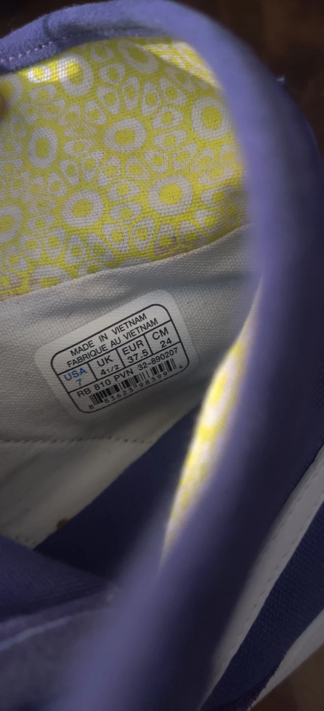 Reebok Classic High-Top Sneakers, Purple, Size 7 - photo 2