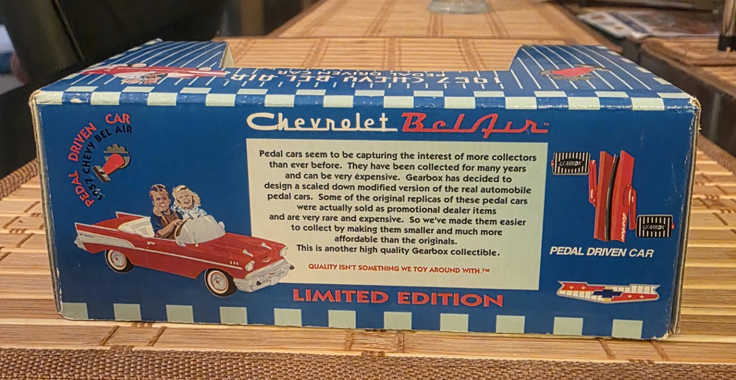 Gearbox 1957 Chevy Bel Air Pedal Car Collectible - photo 2