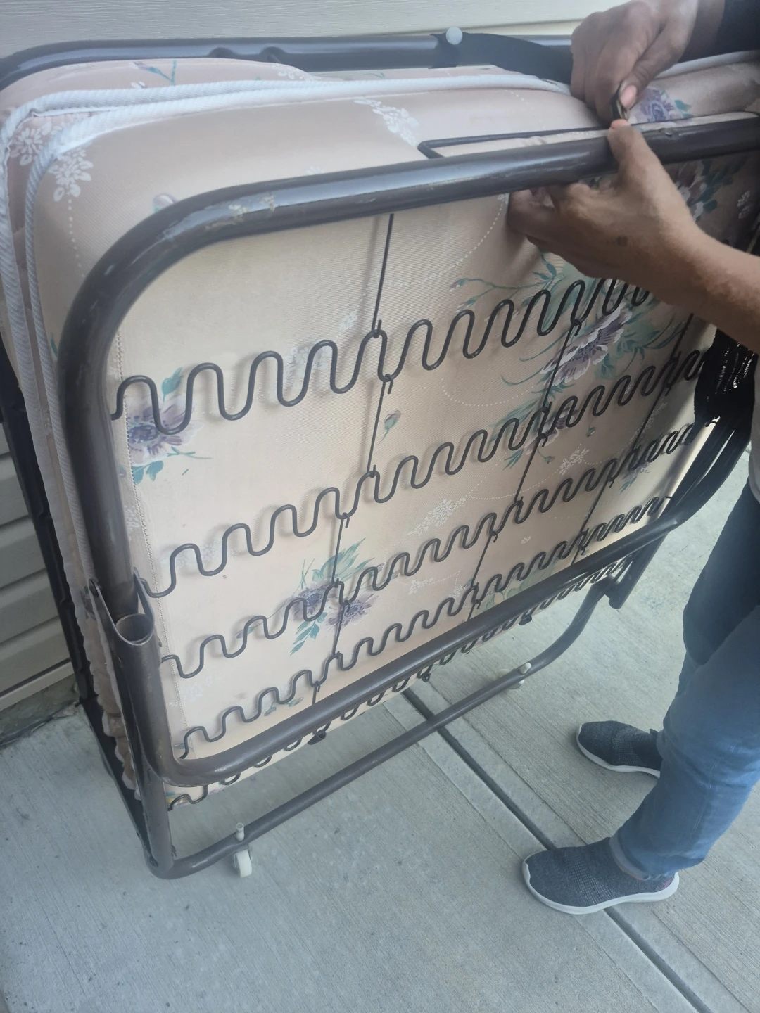 Folding Guest Bed with Mattress,USED - photo 2