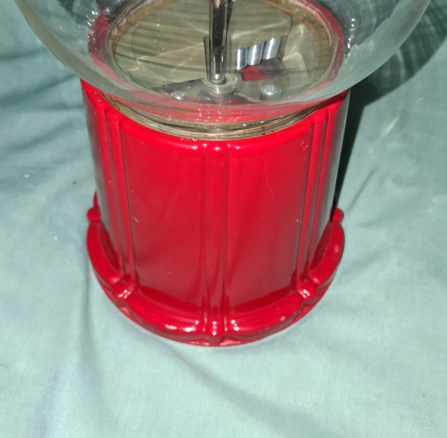 Vintage Look Red Carousel Gumball Machine Takes Quarters - photo 5