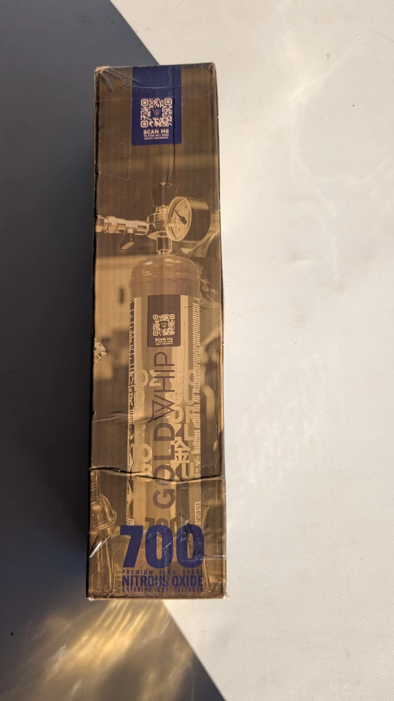 GoldWhip 700g Food Grade Nitrous Oxide Catering Gas Cylinder - photo 3