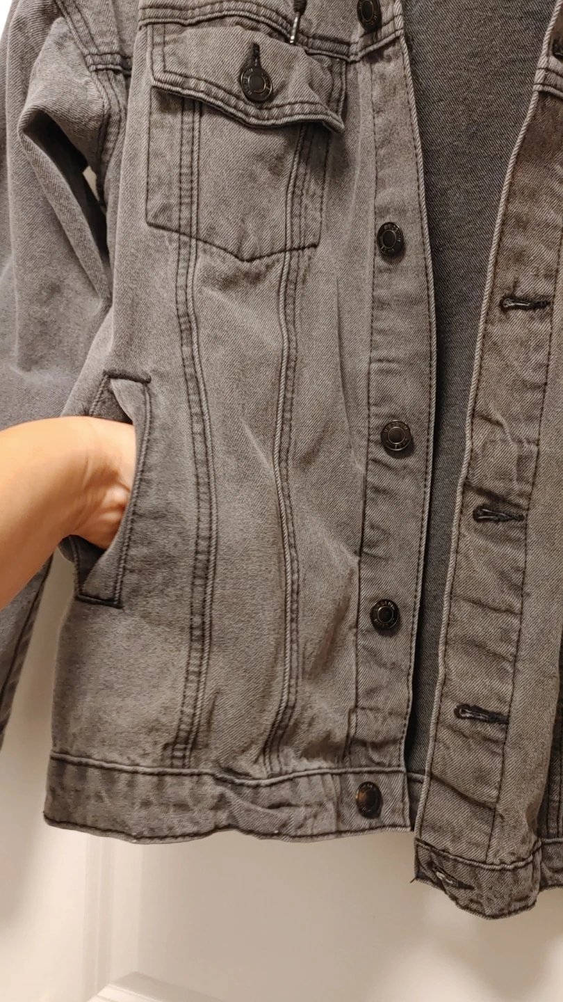 Urban Heritage Grey Denim Jacket with Hood - Size S - photo 4