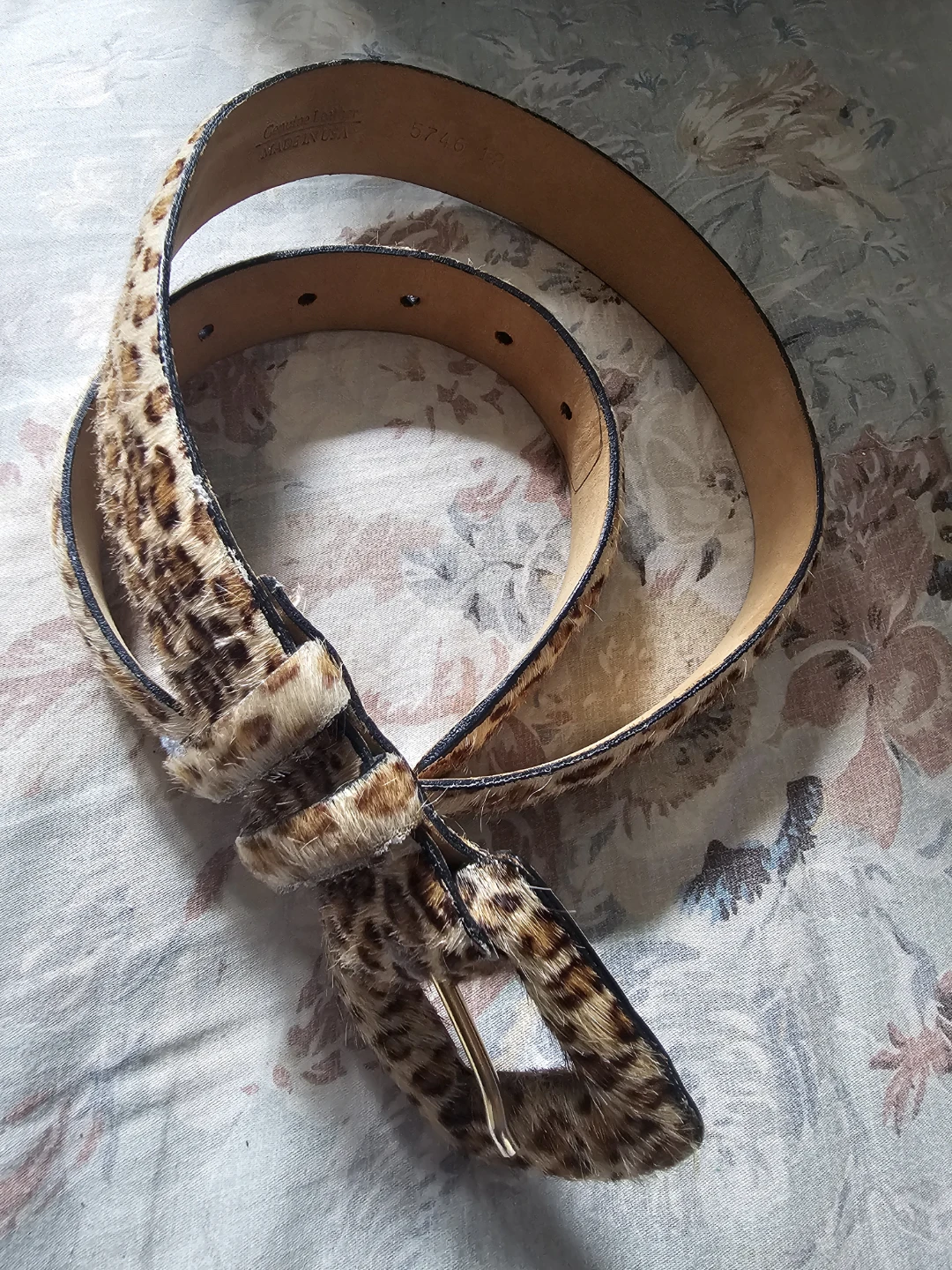 Leopard Print Genuine Leather Belt - photo 5