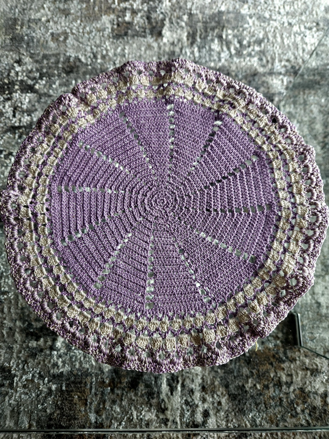 Handmade Crocheted circular Doily - brand new