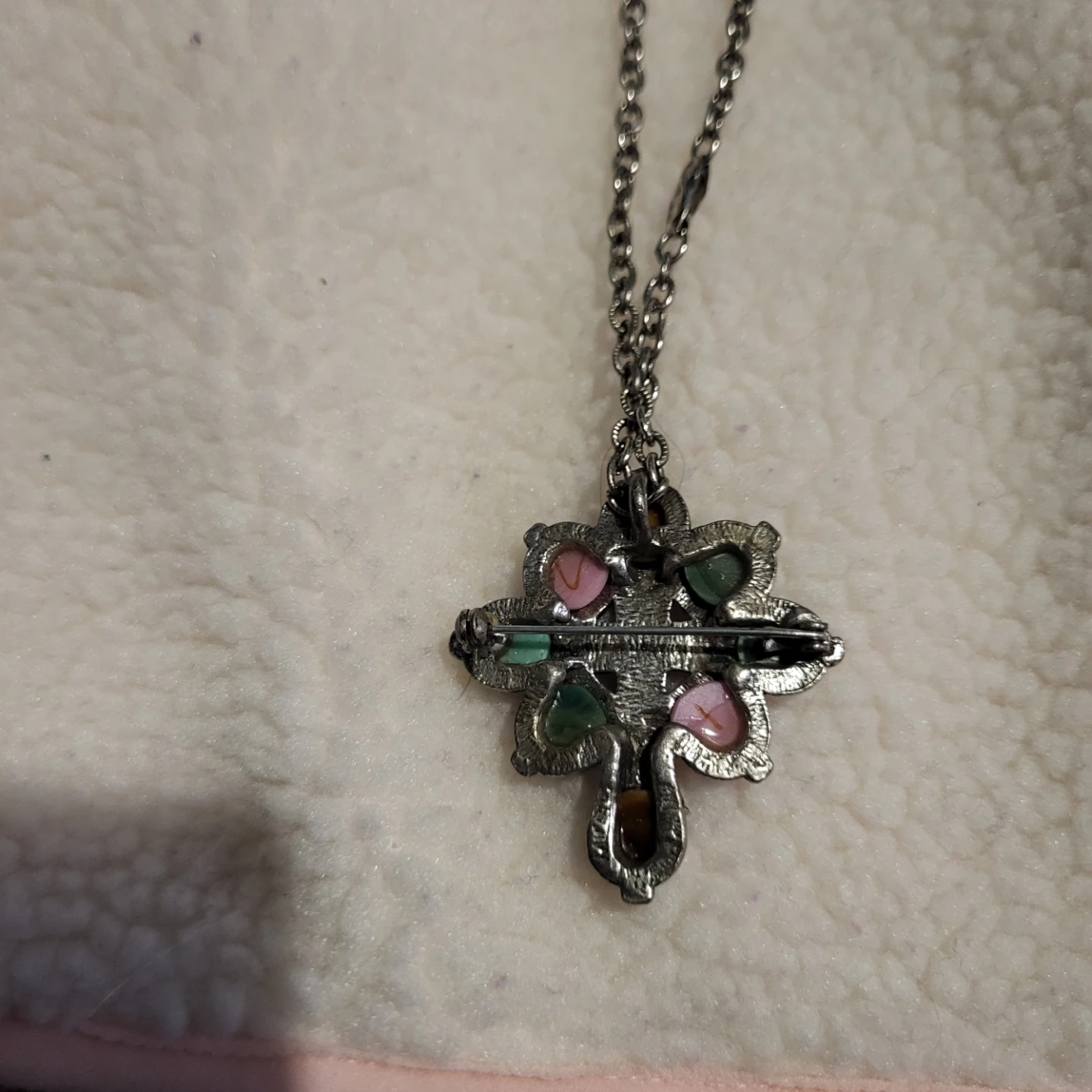 Convertible Cross Pendant Necklace and Brooch - photo 2