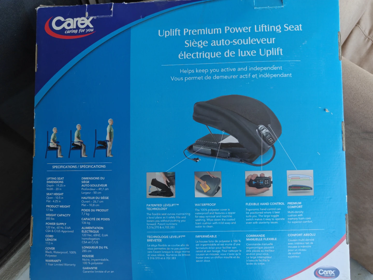 Carex Uplift Premium Power Lifting Seat - photo 2