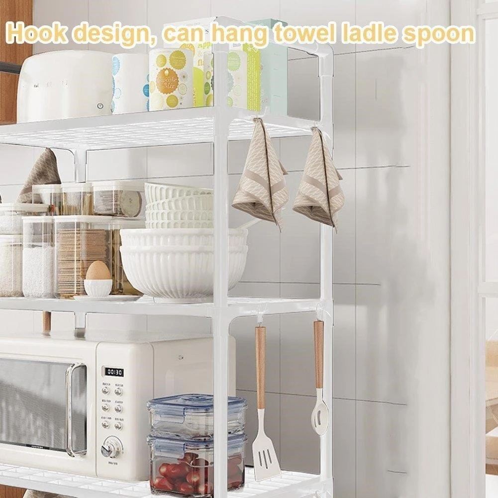 5-Tier White Kitchen Storage Rack - photo 4