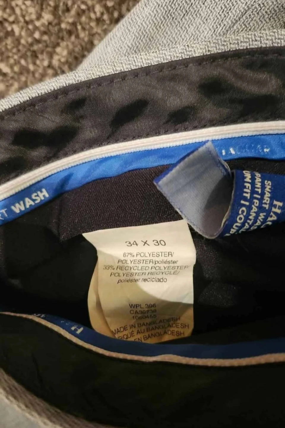 Haggar Smart Wash Pants Grey 34x30 - photo 3