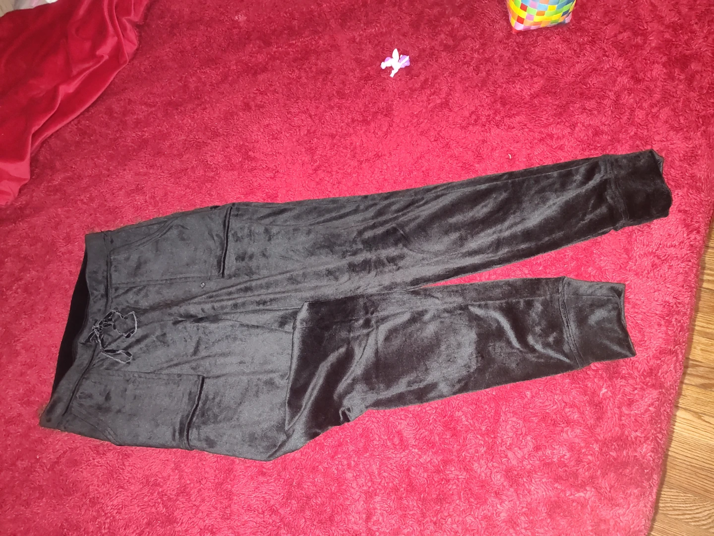 House of Harlow 1960 Black Velour Joggers