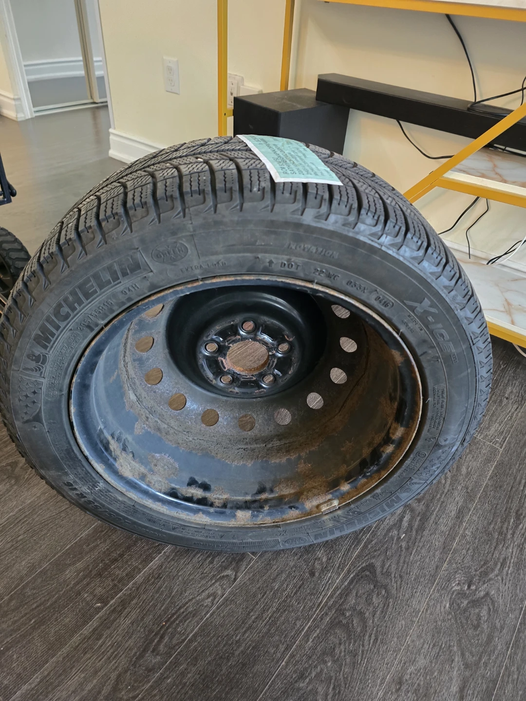 Michelin x ice winter tires, 4 tires with steel rims - photo 3