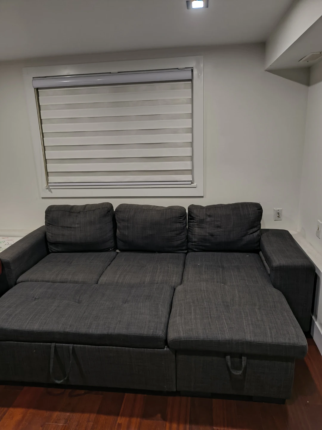 Dark Grey Sectional Sofa with Storage - photo 2