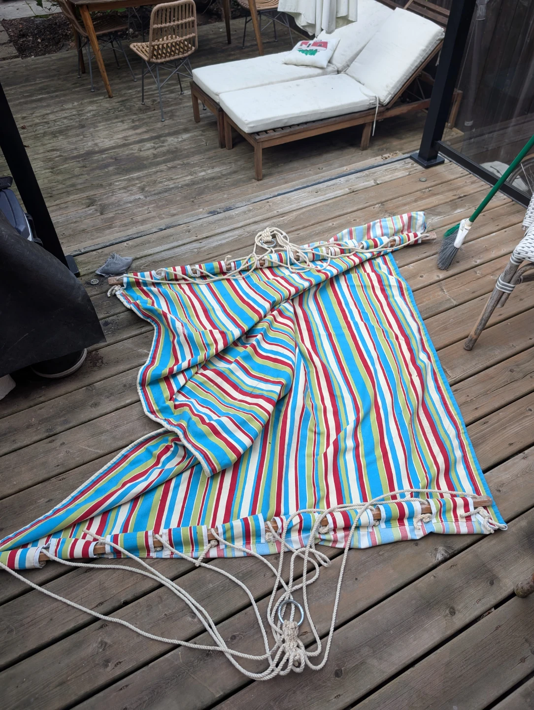 Striped Canvas Hammock Chair